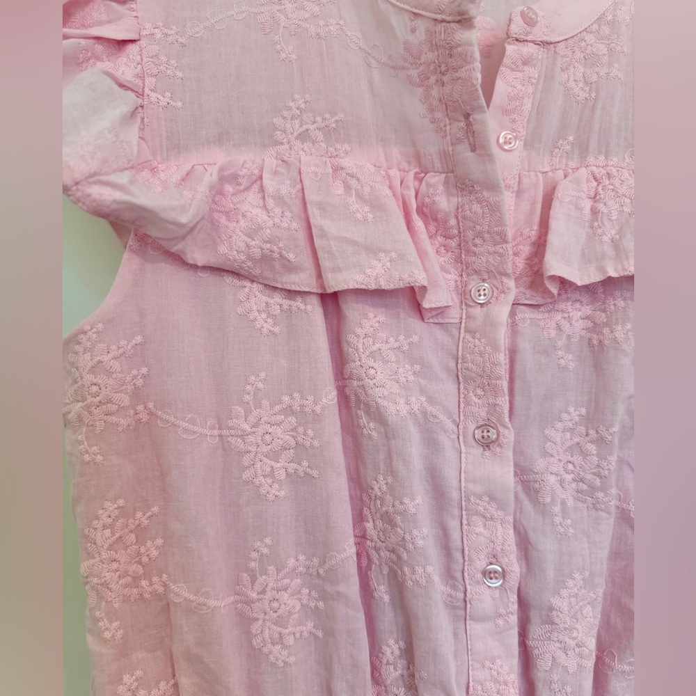 Eyelet Ruffle Dress with Shorts - Picture 3 of 6